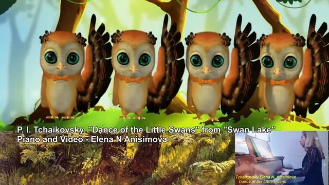 Dance of the Little Swans PIANO REDUCTION |LES PETIT CYGNES| Tchaikovsky ANIMATED MUSIC VIDEO смотреть онлайн