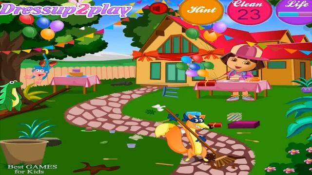 Dora The Explorer Birthday Bash Cleaning Kids Game | Best GAMES for kids ,boys,girls,children смотреть онлайн