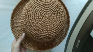 Как отпарить шляпу из рафии?