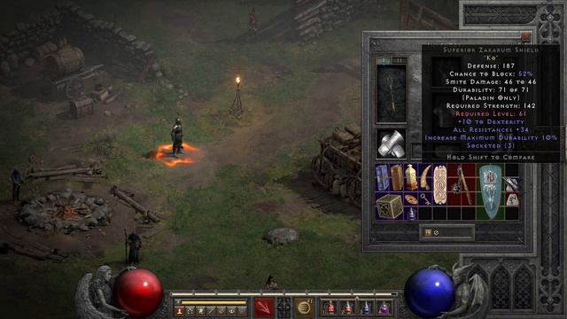 Diablo 2 Resurrected - Making Sanctuary Shield for Smiter Paladin. Decent shield base. смотреть онлайн