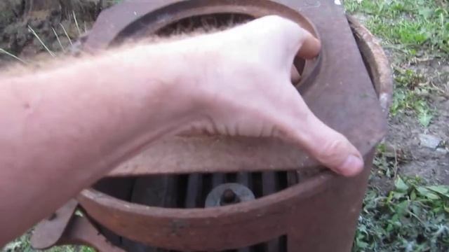 Советская ЧУГУННАЯ печка для КАЗАНА. смотреть онлайн