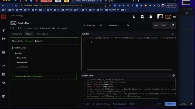 CODEWARS #1 - Gravity Flip (solved in Python & Javascript) смотреть онлайн