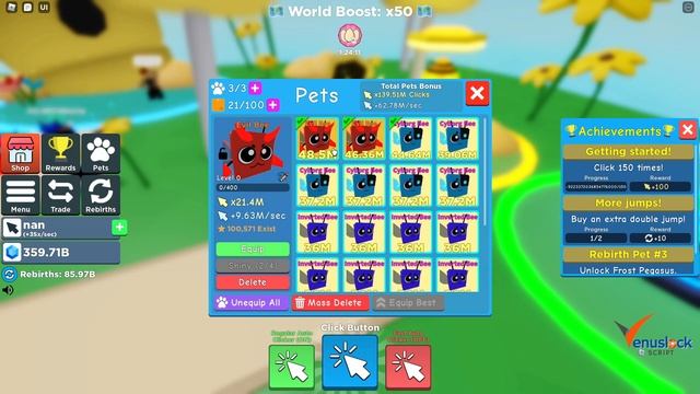 Clicker Simulator Script 2022 | Infinite Money | Unlimited Pet смотреть онлайн