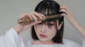 Как сделать чёлку "по корейски"/Cutting Bangs