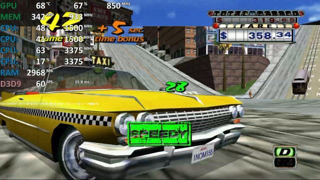 AMD Ryzen 3 3200U Vega 3 - Crazy Taxi смотреть онлайн