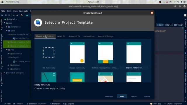 Kotlin - Android Studio Creating a Project смотреть онлайн