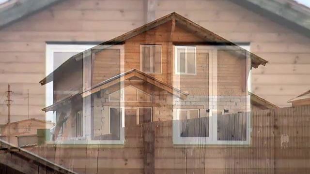 каменный дом с мансардой из клеёного бруса.