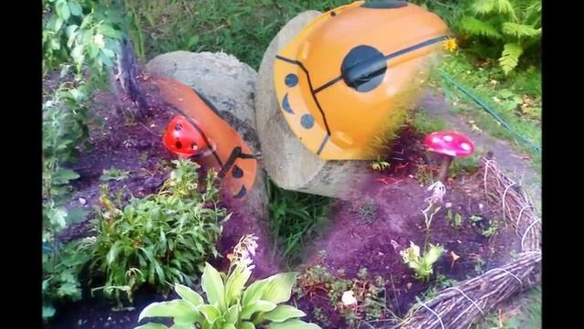 Как украсить двор божьей коровкой своими руками из разных материалов смотреть онлайн