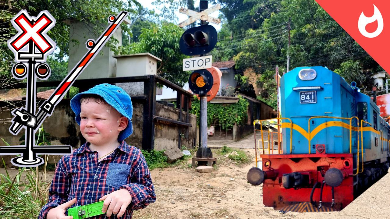 Поезда и железная дорога Шри-ланки/Поезд пуля на жд переезде смотреть онлайн