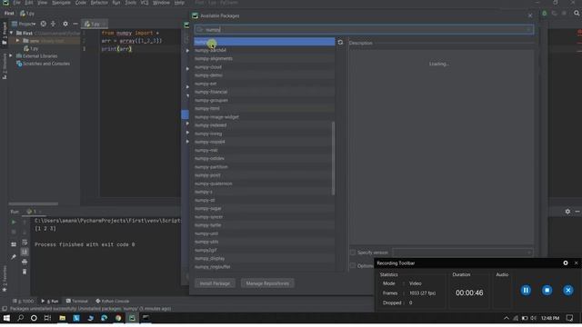How to add Numpy in Pycharm & IDLE | Python | FAQ смотреть онлайн