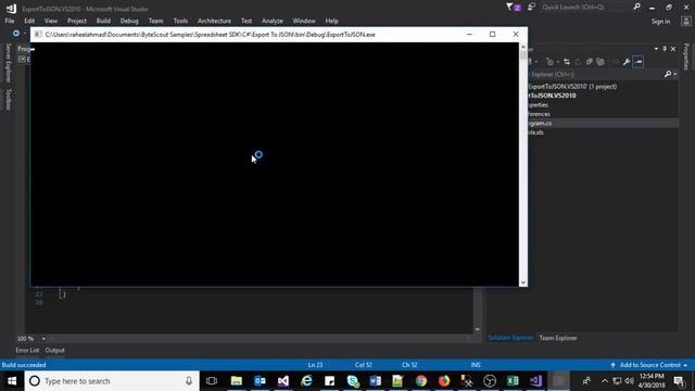 Export To JSON n C# with ByteScout Spreadsheet SDK смотреть онлайн