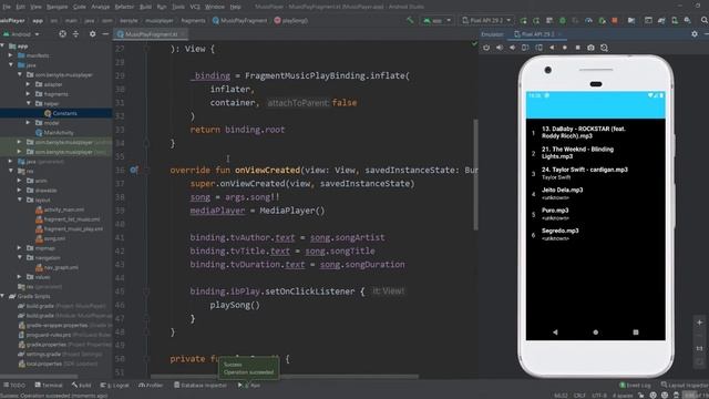 Android MediaPlayer, Play & Pause Songs | BerPlayer | Part 5 смотреть онлайн