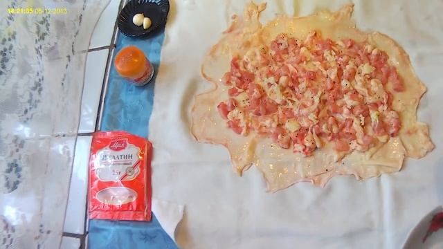 РУЛЕТ ИЗ КУРИНЫХ ОКОРОЧКОВ. ОЧЕНЬ НЕОБЫЧНО!