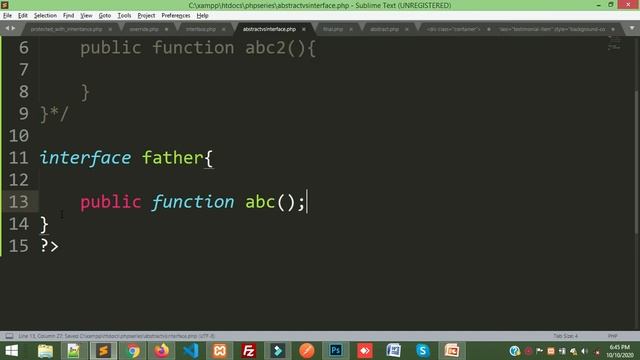 Difference between Interface and Abstract Class in Php смотреть онлайн