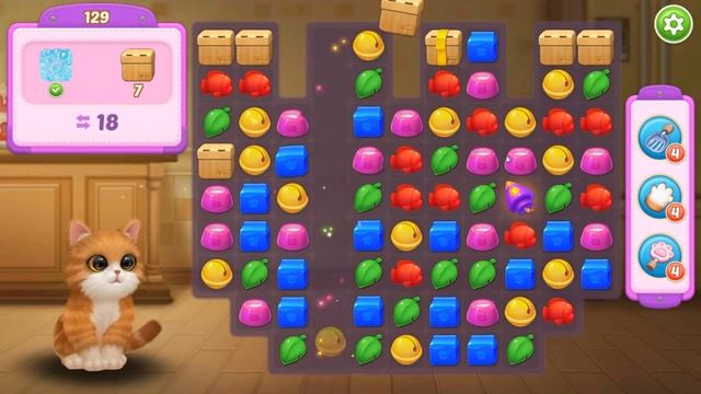 Kitten Match Level 129 No Boosters смотреть онлайн
