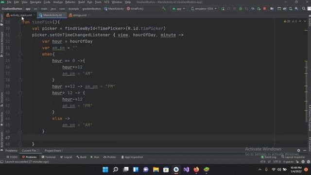 Kotlin TimePicker | TimePicker Kotlin | Android TimePicker Tutorial | Time Picker Android Studio смотреть онлайн