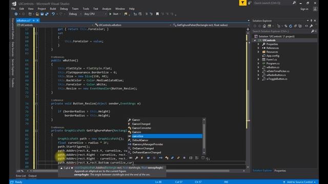 Custom Controls C# Button Win forms смотреть онлайн