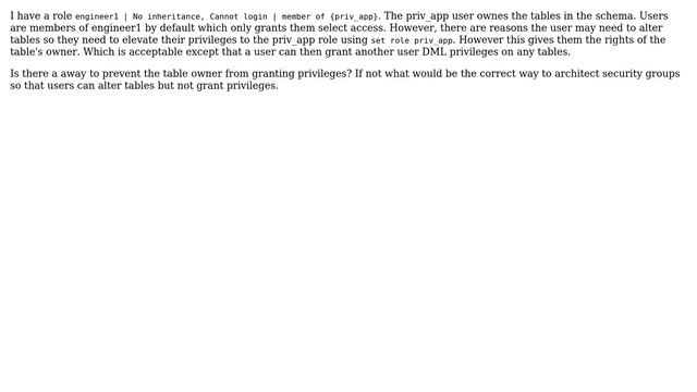 Databases: Revoke grant option from table owner смотреть онлайн