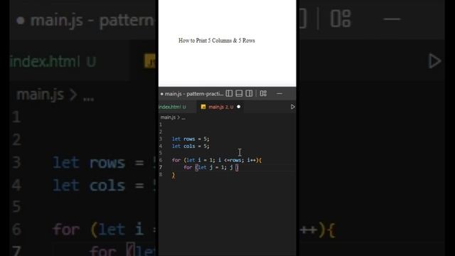 How to make 5 columns and rows html css JavaScript pattern practice смотреть онлайн