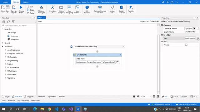 How to create folder or directory with Timestamp UiPath| Invoke method activity | RPALEARNERS смотреть онлайн