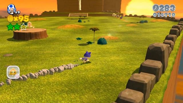 Super Mario 3D World - Мир 5 - Вечер в саванне - все звезды и печать - 100% прохождение смотреть онлайн