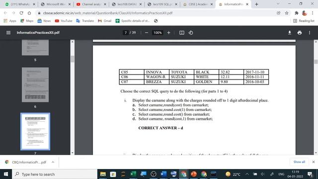 MYSQL CASE BASED QP || COMPUTER SCIENCE CLASS 12 || INFORMATICS PRACTICES || CBSE QP смотреть онлайн