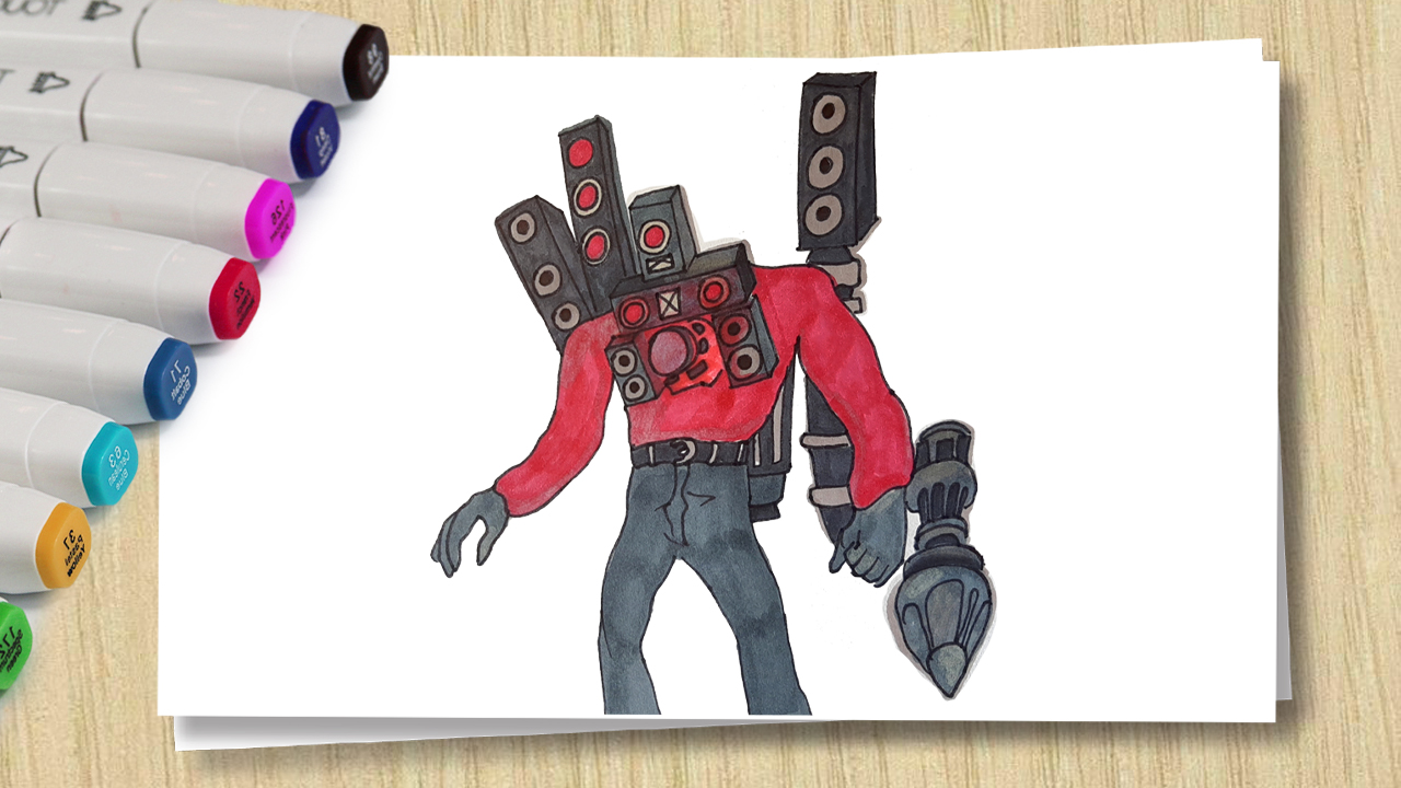 Рисуем Титана-СпикерМена _ How to draw TITAN SPEAKERMAN Skibidi Toilet _ Учимся рисовать смотреть онлайн