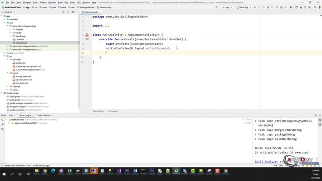 Kotlin Android Tutorial - Gantt Chart