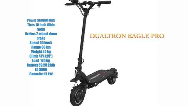 DUALTRON SCOOTER SPECIFICATIONS/ ESPECIFICACIONES /SPÈCIFICATIONS