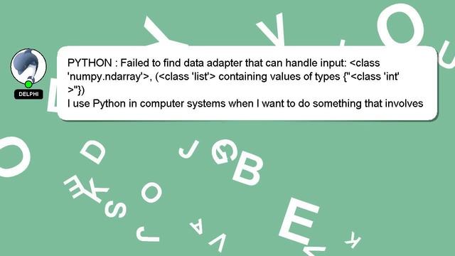 PYTHON : Failed to find data adapter that can handle input: class 'numpy.ndarray' , ( class 'list' смотреть онлайн
