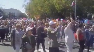 Праздничная первомайская демонстрация в Севастополе. Ретроспектива 2016-2019 годов