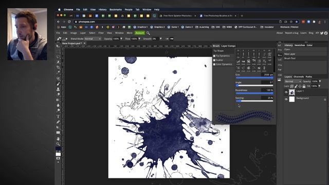 Splatter Paint in Photopea смотреть онлайн
