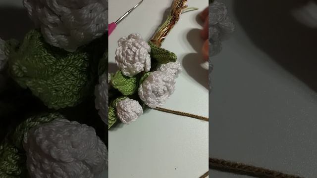 вязание крючком цветок Жасмина -4часть