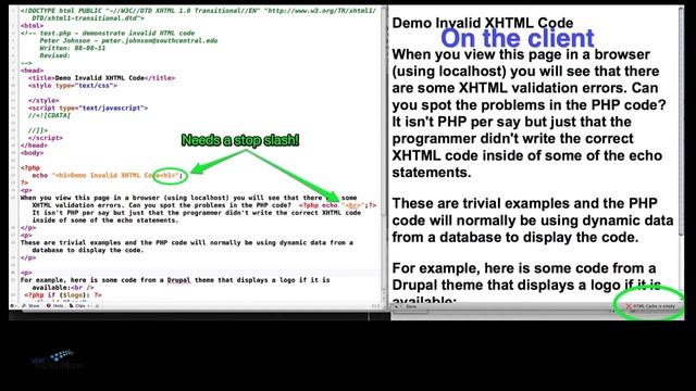 Will the HTML Validator validate PHP Code? смотреть онлайн