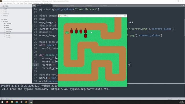 Tower Defence Tutorial in Pygame | Part 5 - Placing Turrets смотреть онлайн