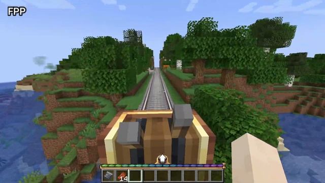 Roller Coaster train in minecraft - Create mod v0.5 смотреть онлайн