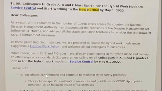 Capgemini Work From Home Latest Update 2022 | Capgemini Hybrid Work Model смотреть онлайн