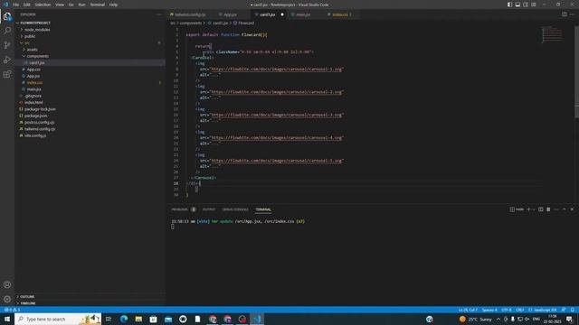 Create React project Using Flowbite components смотреть онлайн