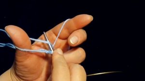 Крестообразный набор петель двойной нитью