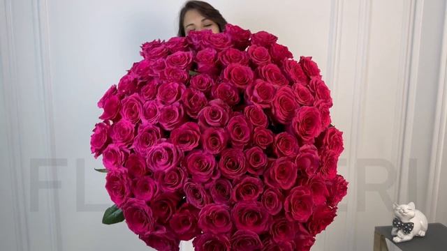 75 роз на сайте FlowBeri Букет №18 смотреть онлайн