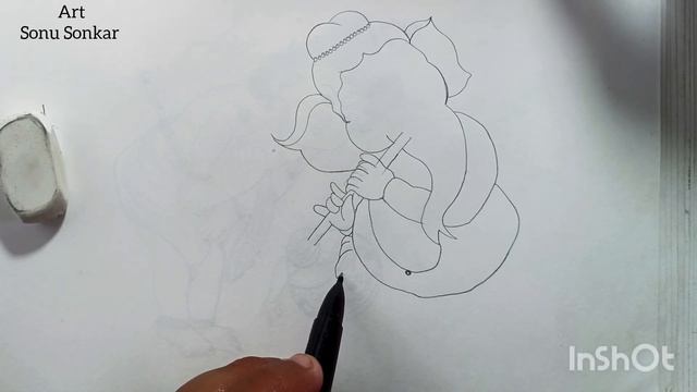 pencil sketch ball गणेश जी simple drawing l Lord Ganesha easy drawing l for beginner l step by step смотреть онлайн