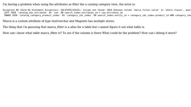 Exception #0 (Zend_Db_Statement_Exception): SQLSTATE[42S22]: Column not found: 1054 Unknown... смотреть онлайн
