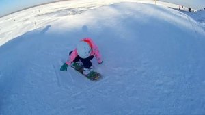 Часть 4. Учим ребёнка кататься на сноуборде. Техника падения вставания и переворота.