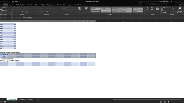 Función TRANSPONER - Modo Excel 2016 смотреть онлайн