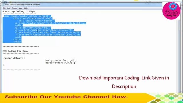 Best Way to Create Responsive Menu Bar with BootStrap, Jquery in Asp.Net C# | Hindi | Free Classes смотреть онлайн