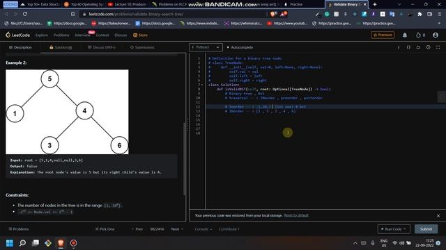 VALID BINARY SEARCH TREE [EASY PYTHON SOLUTION] смотреть онлайн
