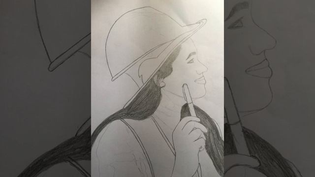 How to draw a site girl / pencil sketch /Sanda Art & Craft смотреть онлайн