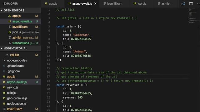 [Node.js] 033 - Level 1 Exam Sample(Promise) смотреть онлайн