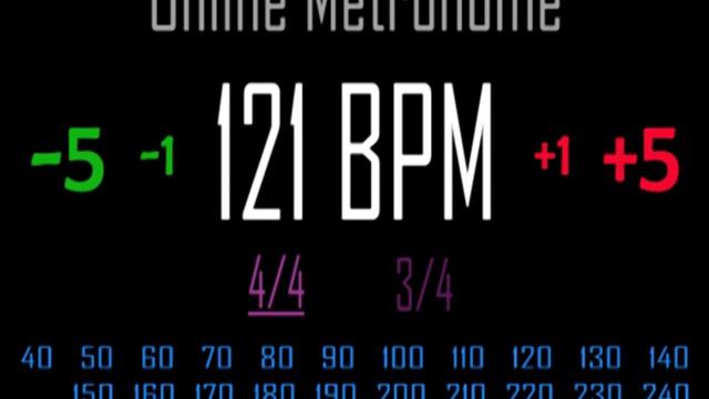 Metronomo Online - Online Metronome - 121 BPM 4/4 смотреть онлайн