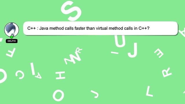 C++ : Java method calls faster than virtual method calls in C++? смотреть онлайн